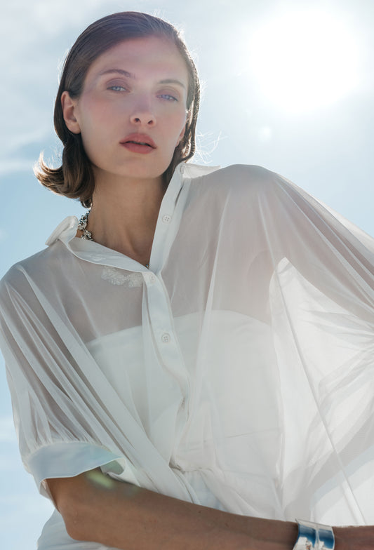 Chemise fluide Nina blanche 1