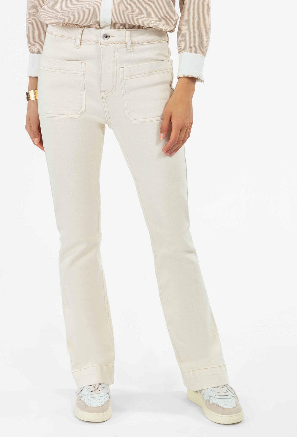 Jean flare Warren en denim écru 2