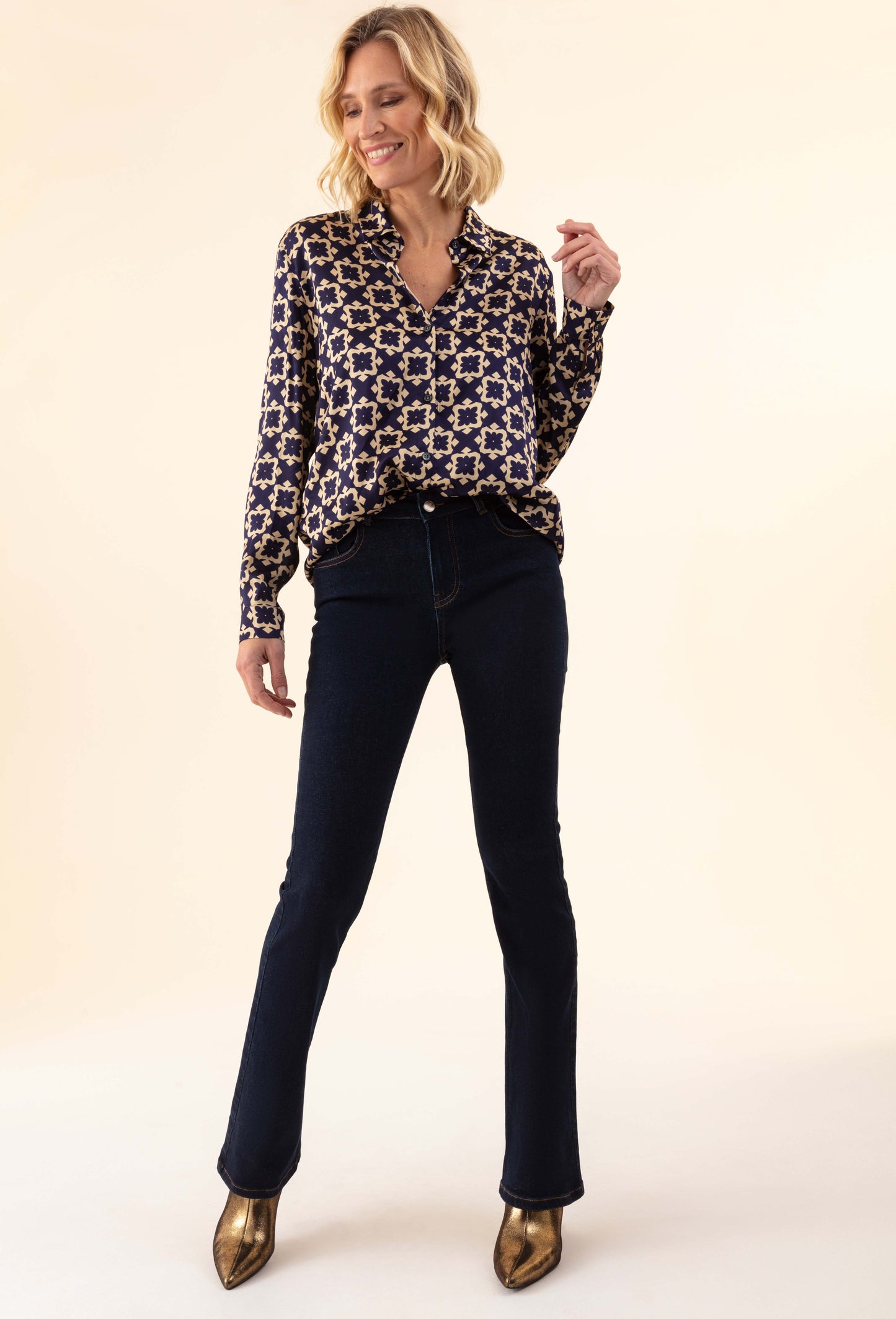 Jean Flare brut en coton 2