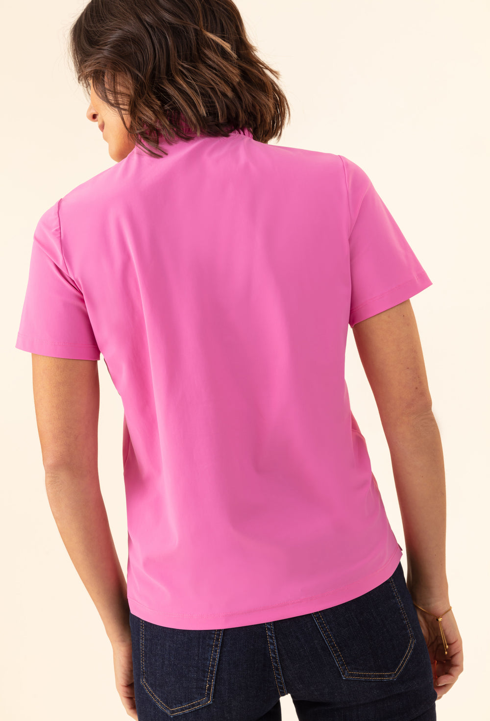 Tee-Shirt Bonheur en jersey technique rose 3