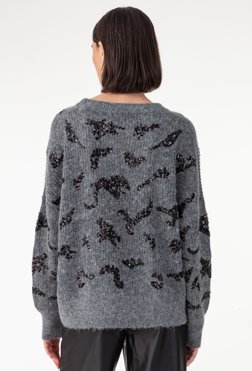 Pull Kay gris à sequins en alpaga 3