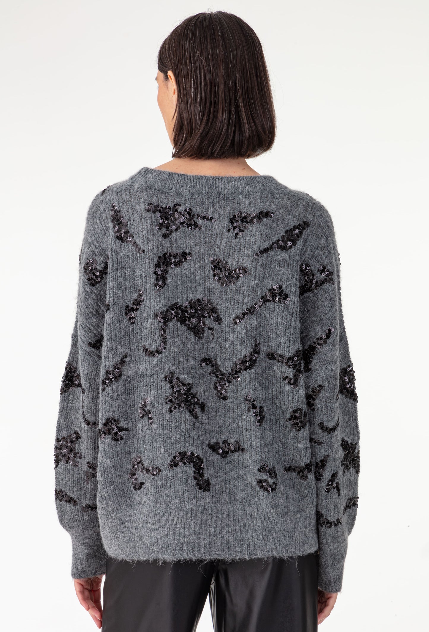 Pull Kay gris à sequins en alpaga 3
