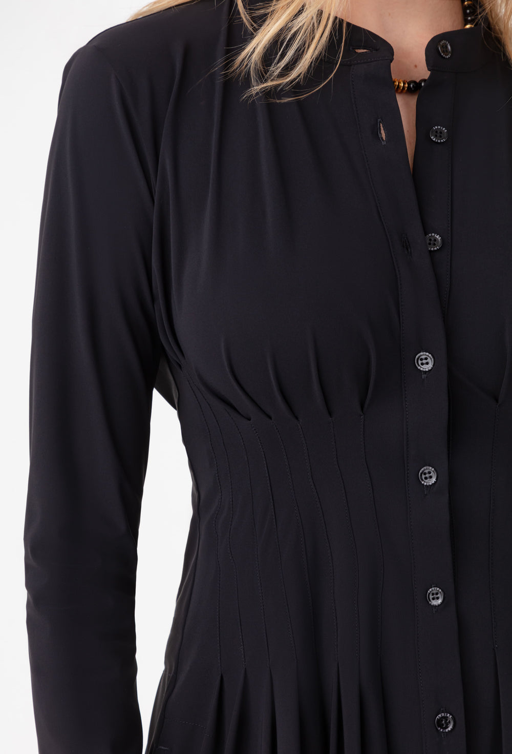 Robe patineuse Eliane noire en jersey technique 2