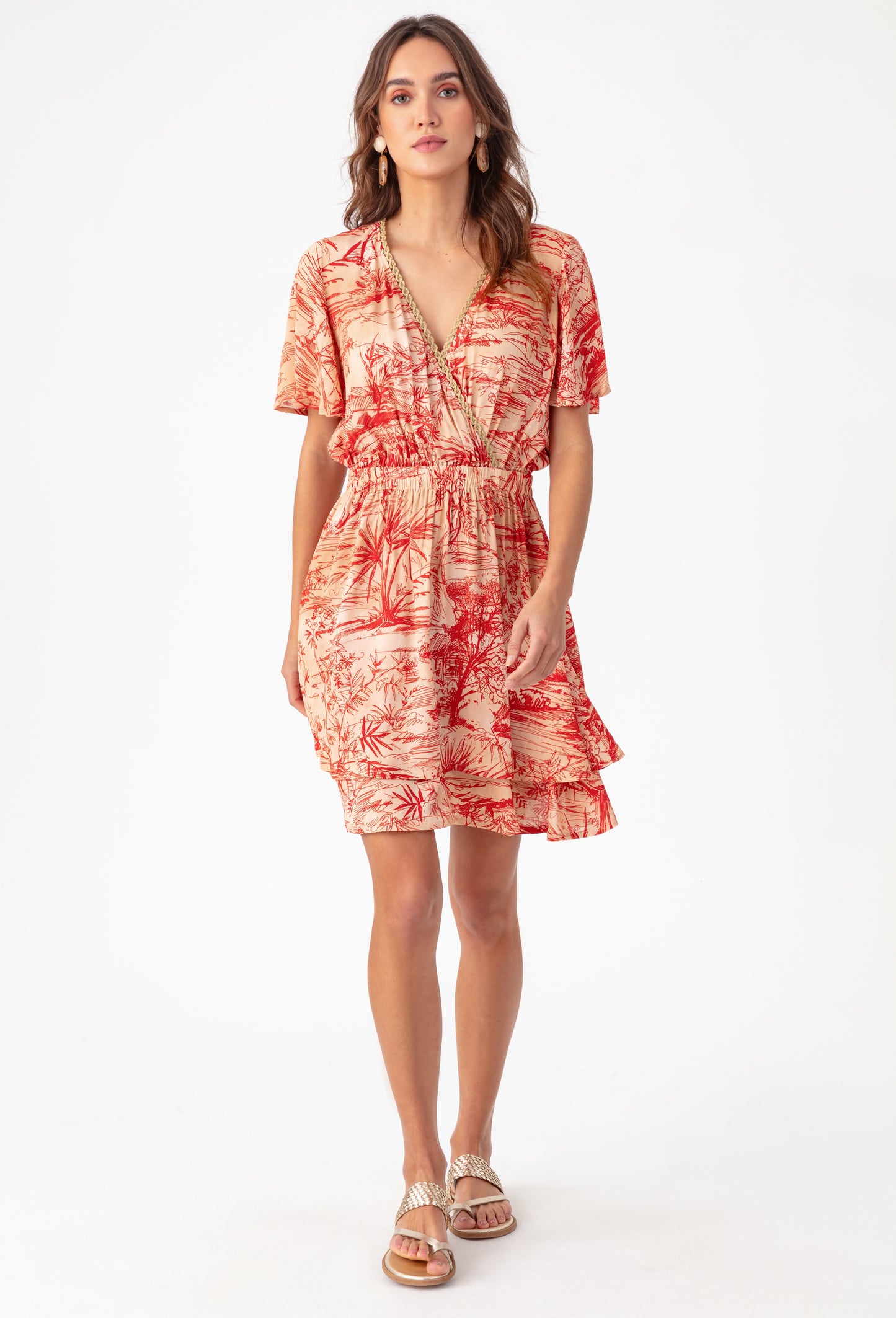 Robe courte Jade à imprimé 4