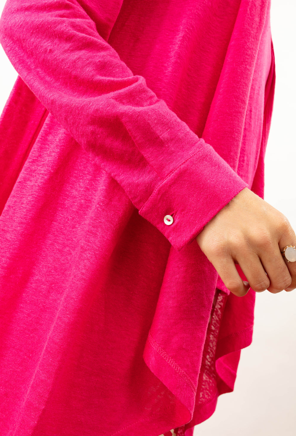 Gilet Rita fuchsia 100% lin 3