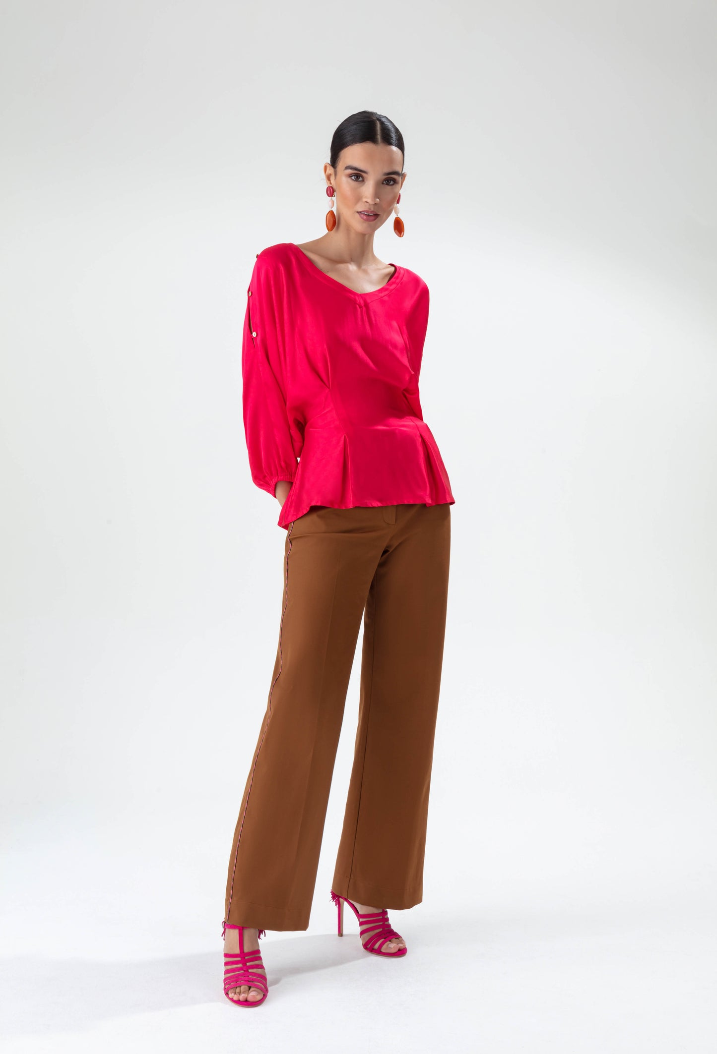Blouse sauvage rose hibiscus 2