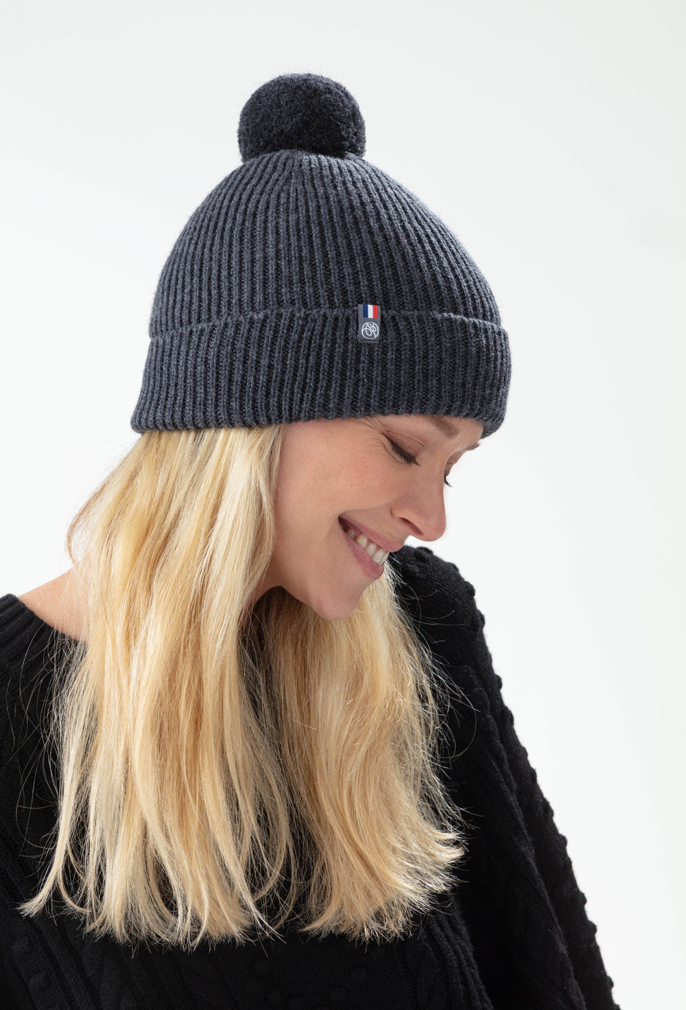 Bonnet Perrine gris 100% laine 2