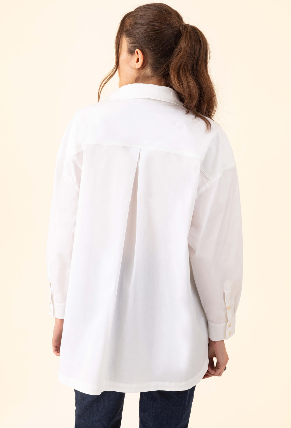 Chemise oversize Norse en popeline blanche 2