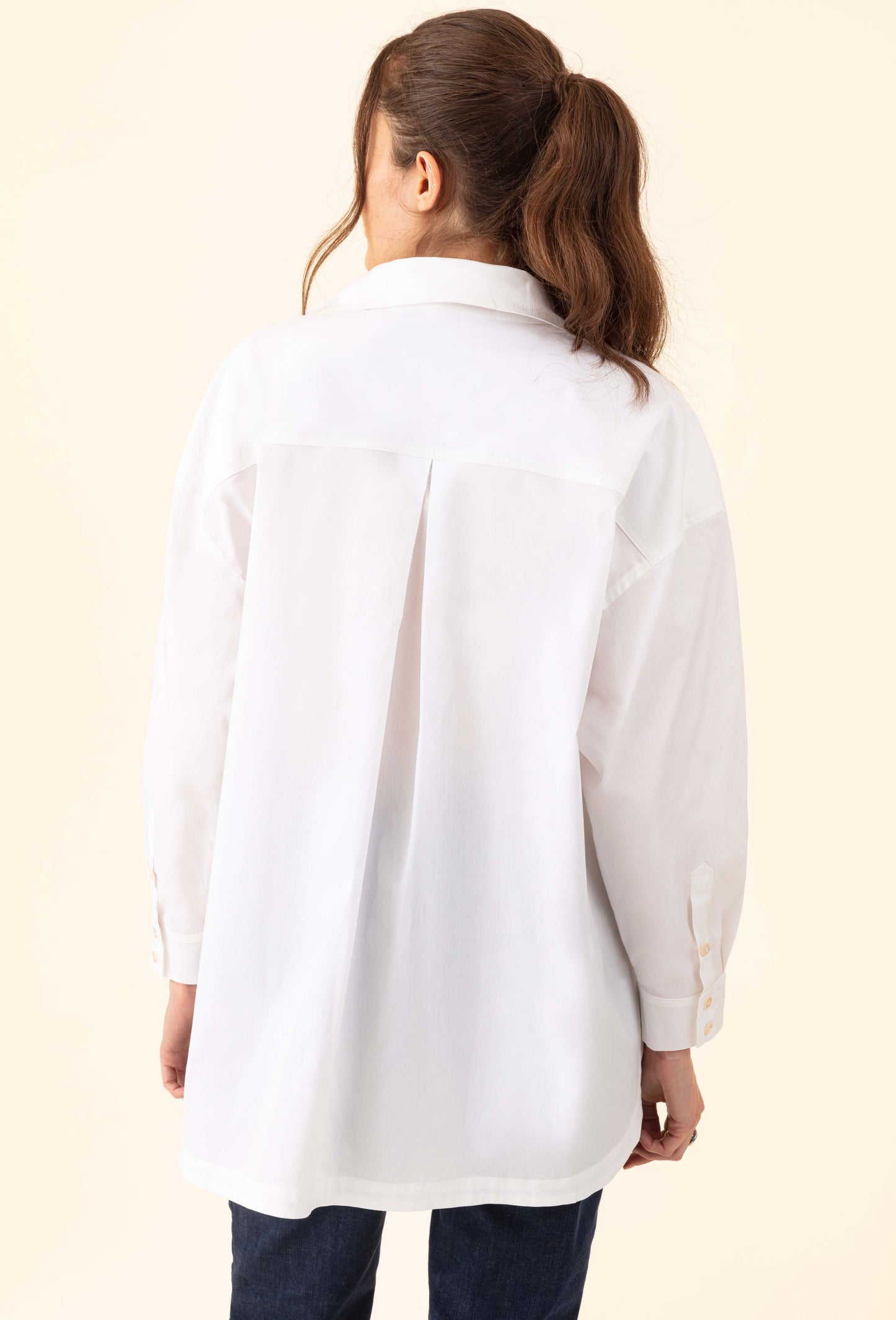 Chemise oversize Norse en popeline blanche 2
