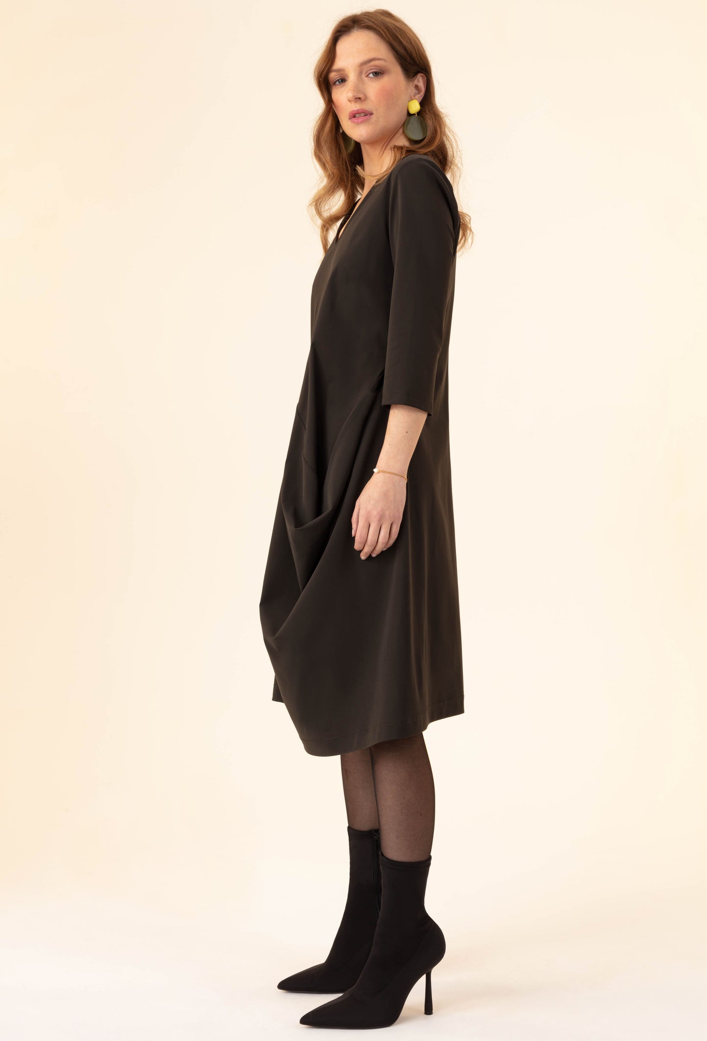 Robe Moon en jersey technique kaki 5