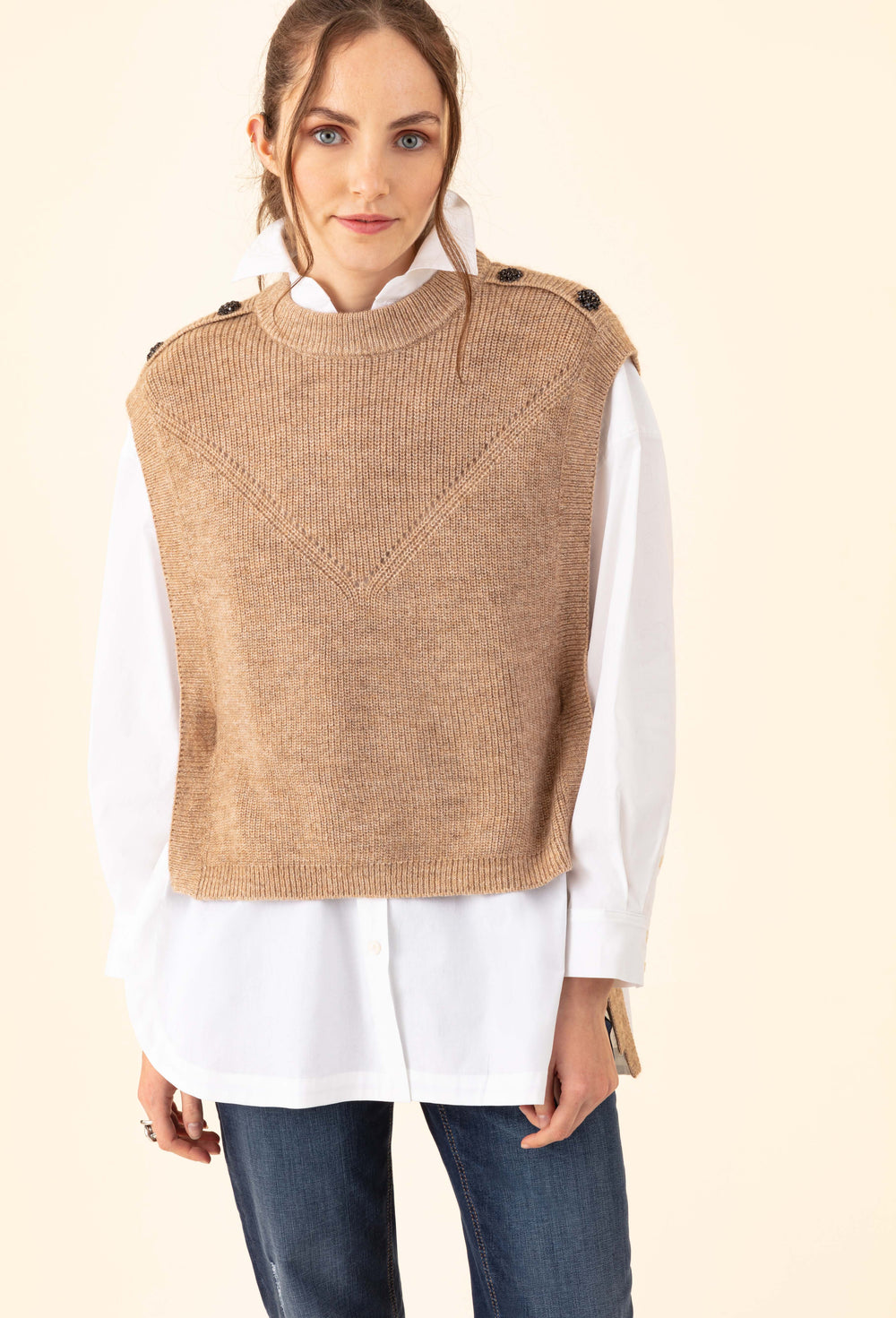 Chemise oversize Norse en popeline blanche 4