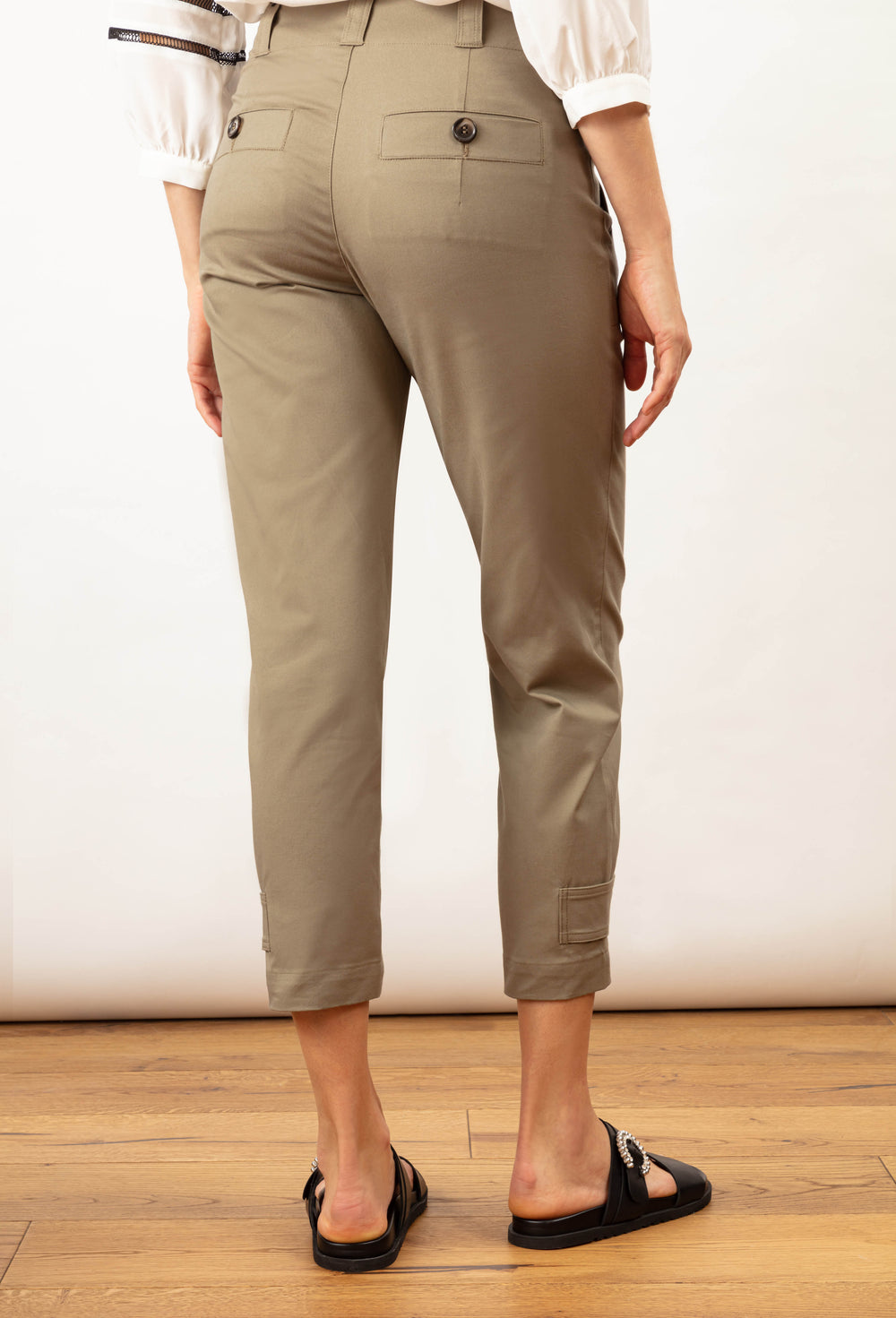 Pantalon Pascal kaki en coton 2
