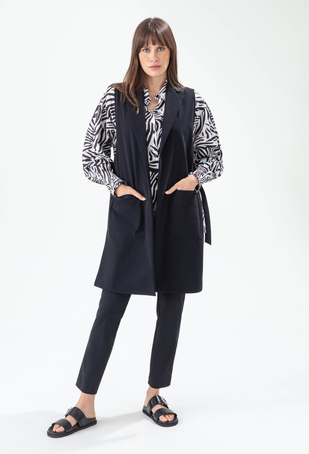 Veste sans manches Hasna noire 5