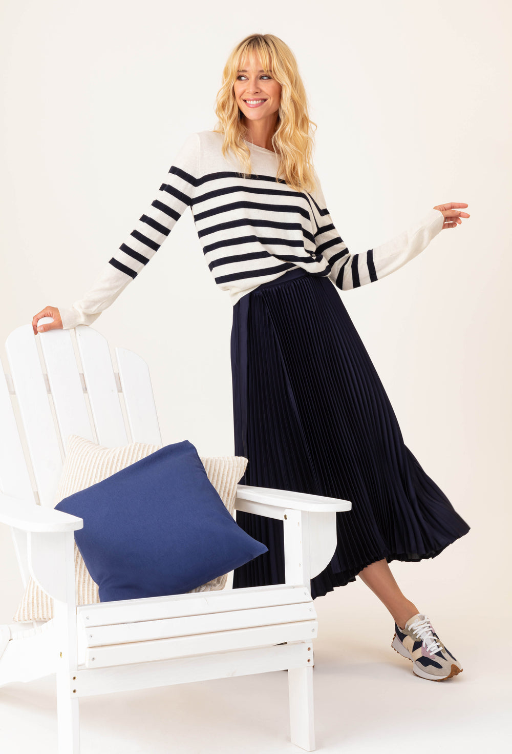 Jupe Martin plissée marine 1