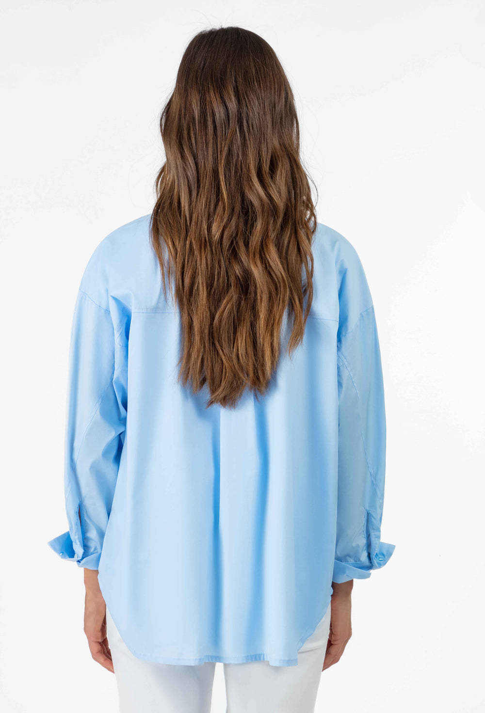 Chemise oversize Charlie en coton bleu 3