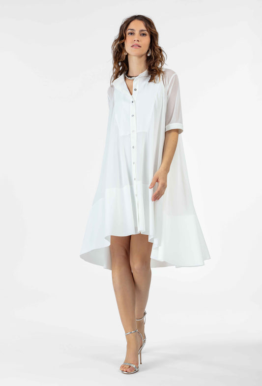 Robe chemise Noemie blanche 3