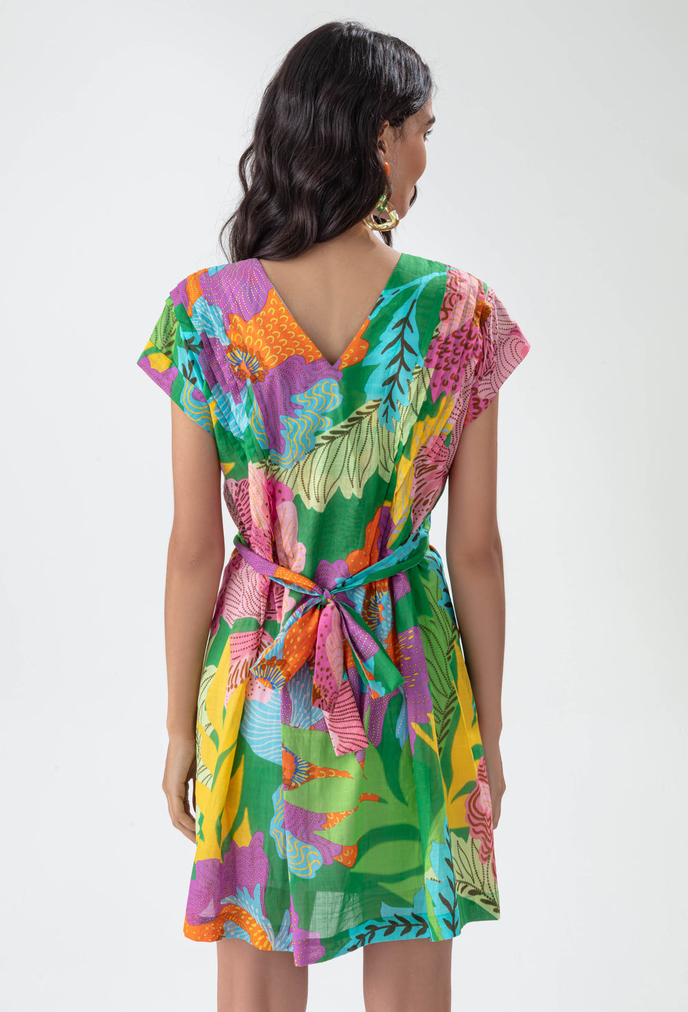 Robe + ceinture Pigment imprimé colors flowers 3