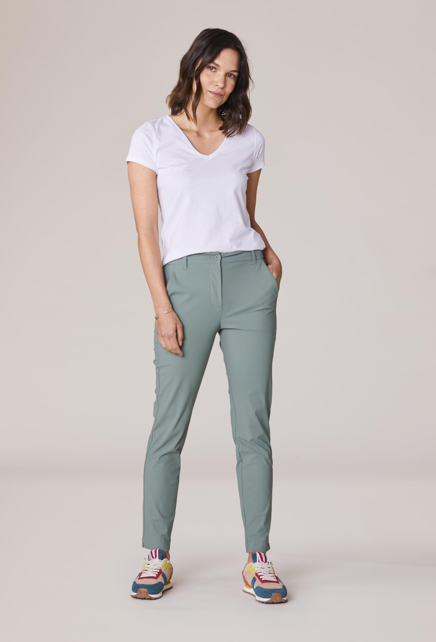 Pantalon Pony en jersey technique argile 1