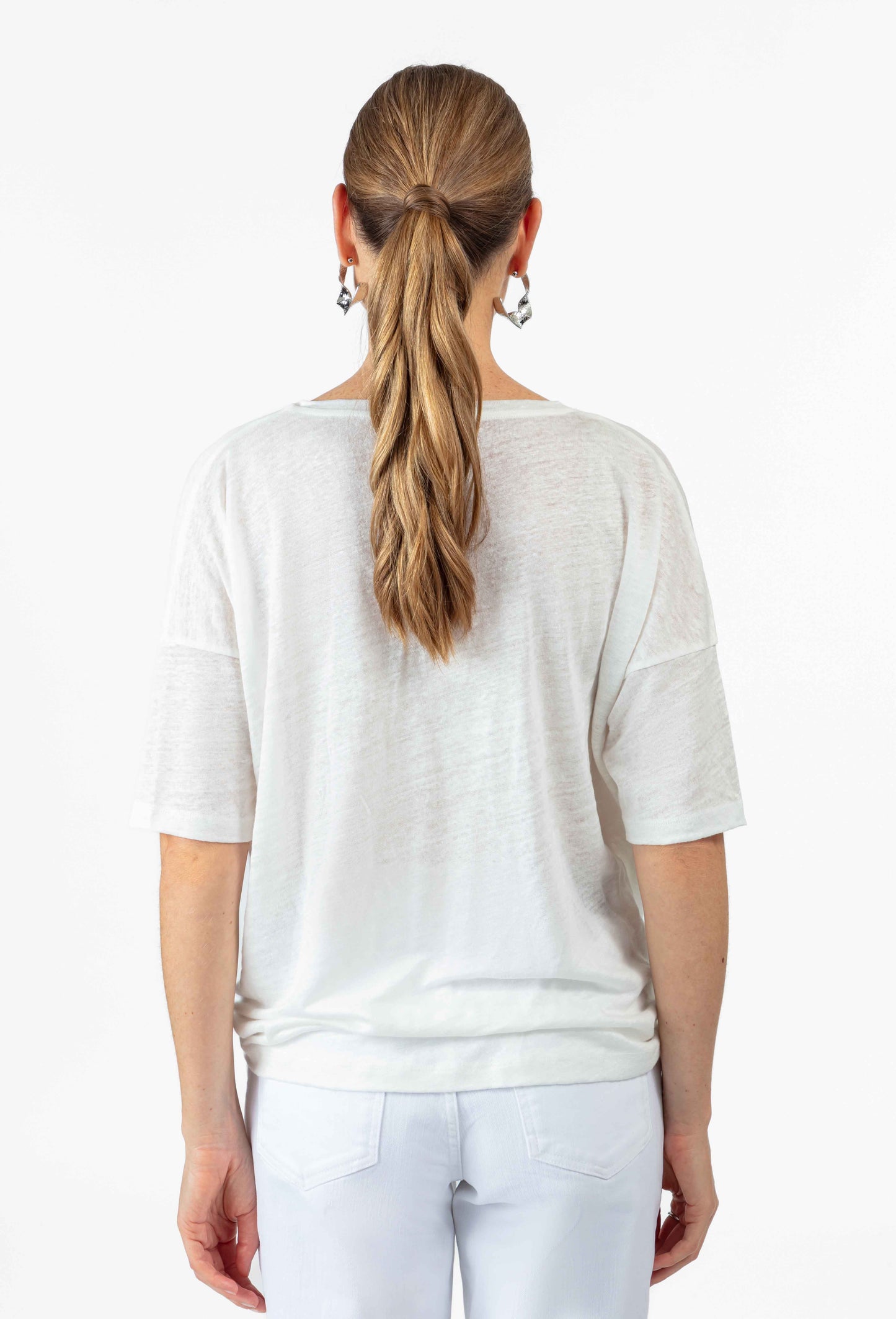 T-shirt Lazare en lin blanc 3