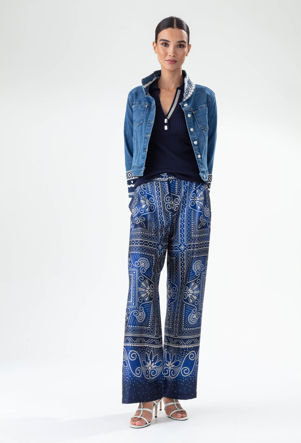 Pantalon fluide Gaultier imprimé 1