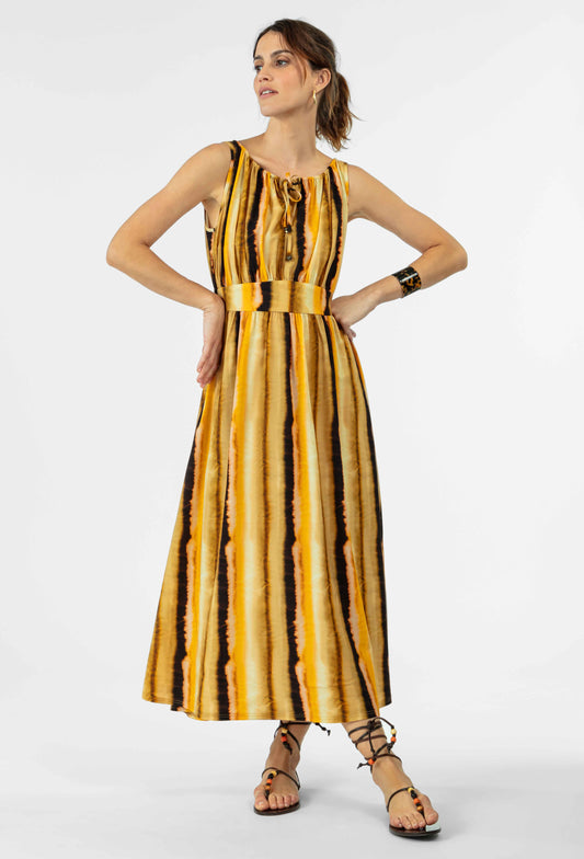 Robe longue Rosalie en jersey technique 1