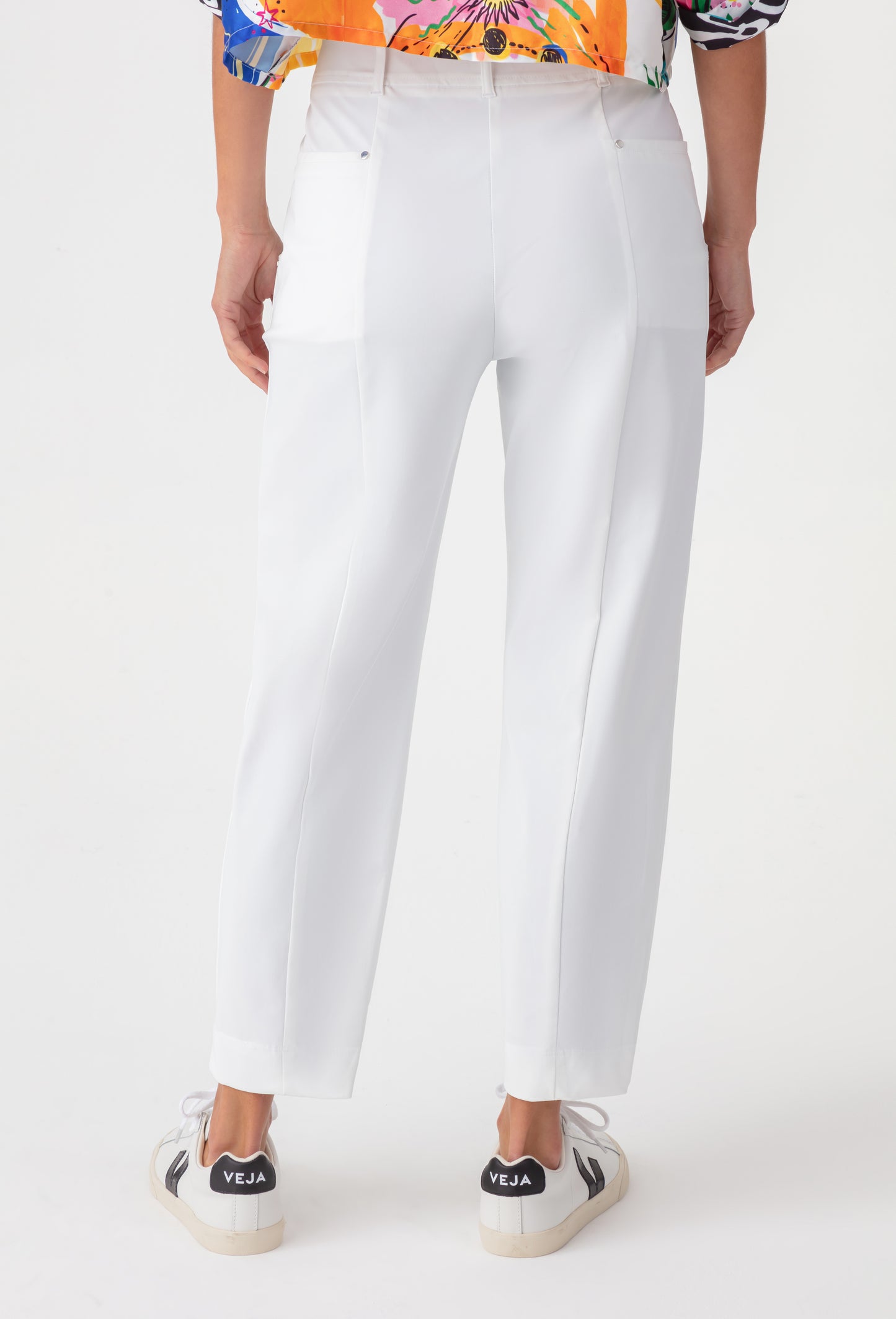 Pantalon Jalia blanc en jersey technique 3