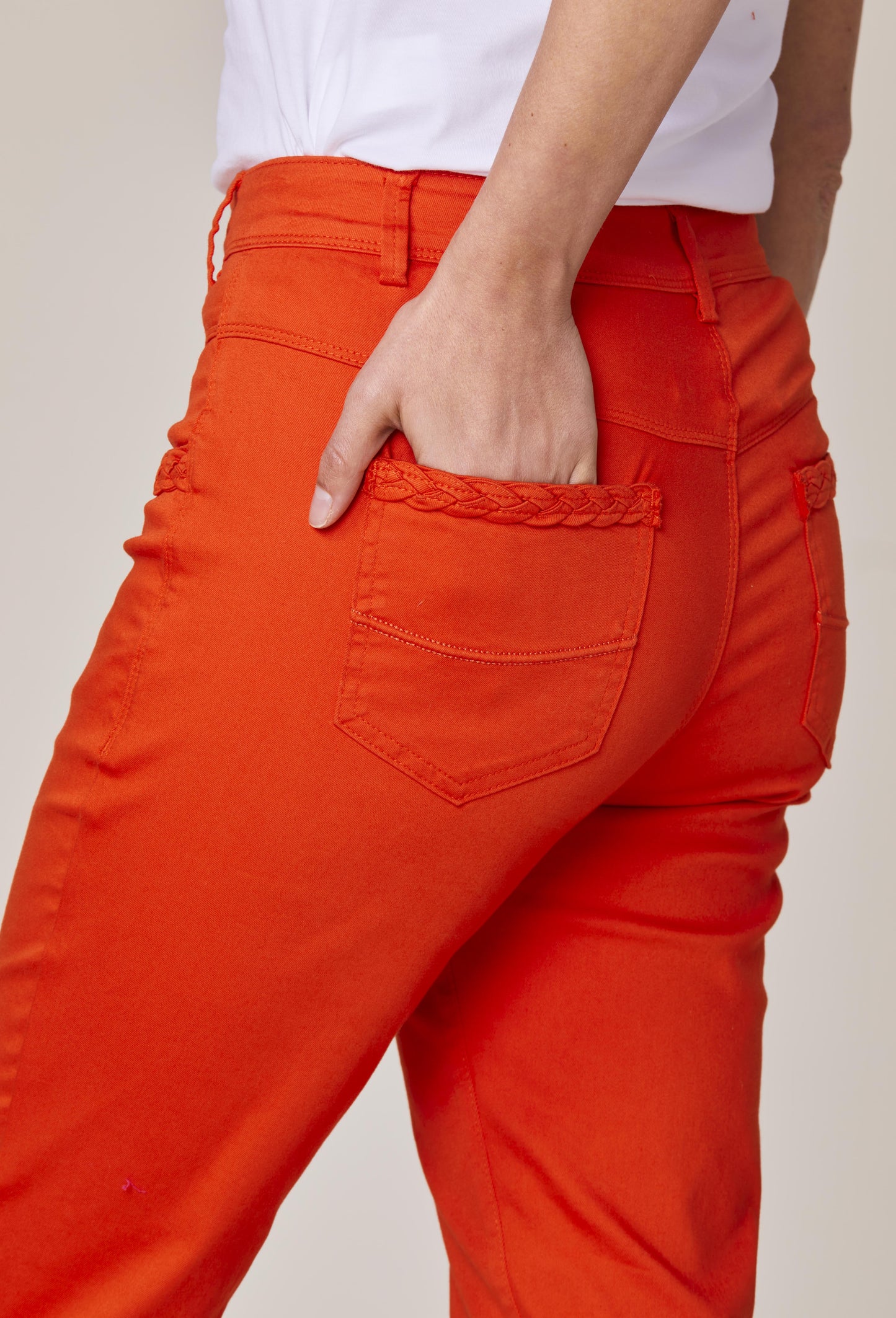 Pantalon Matias en coton orange 4