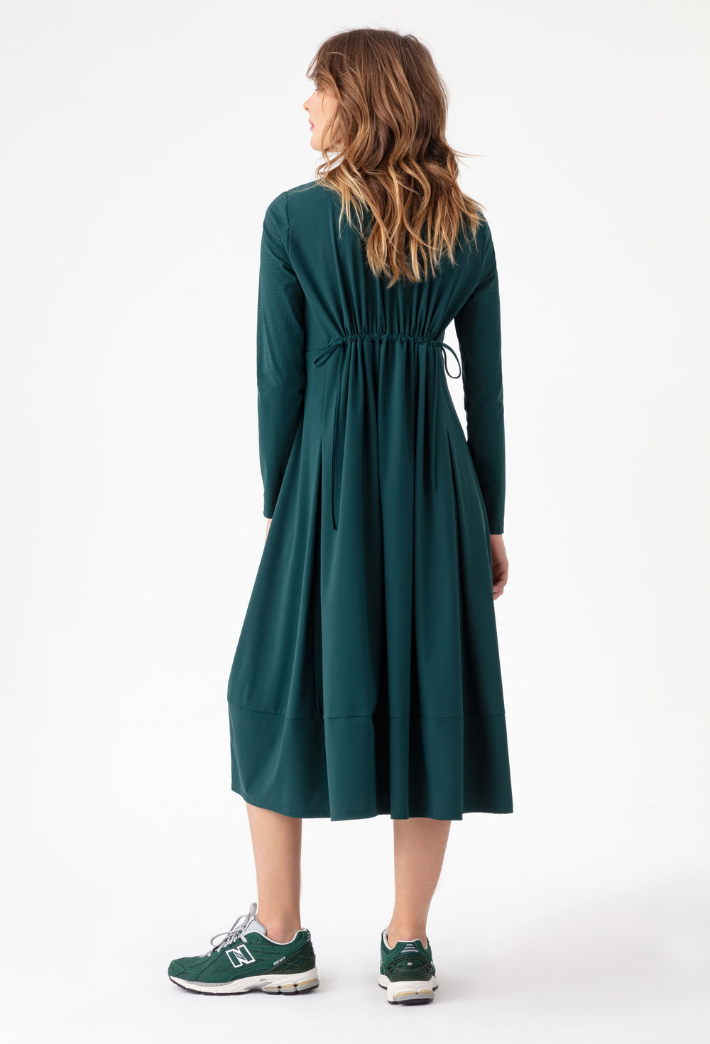 Robe Meora en jersey technique vert émeraude 4