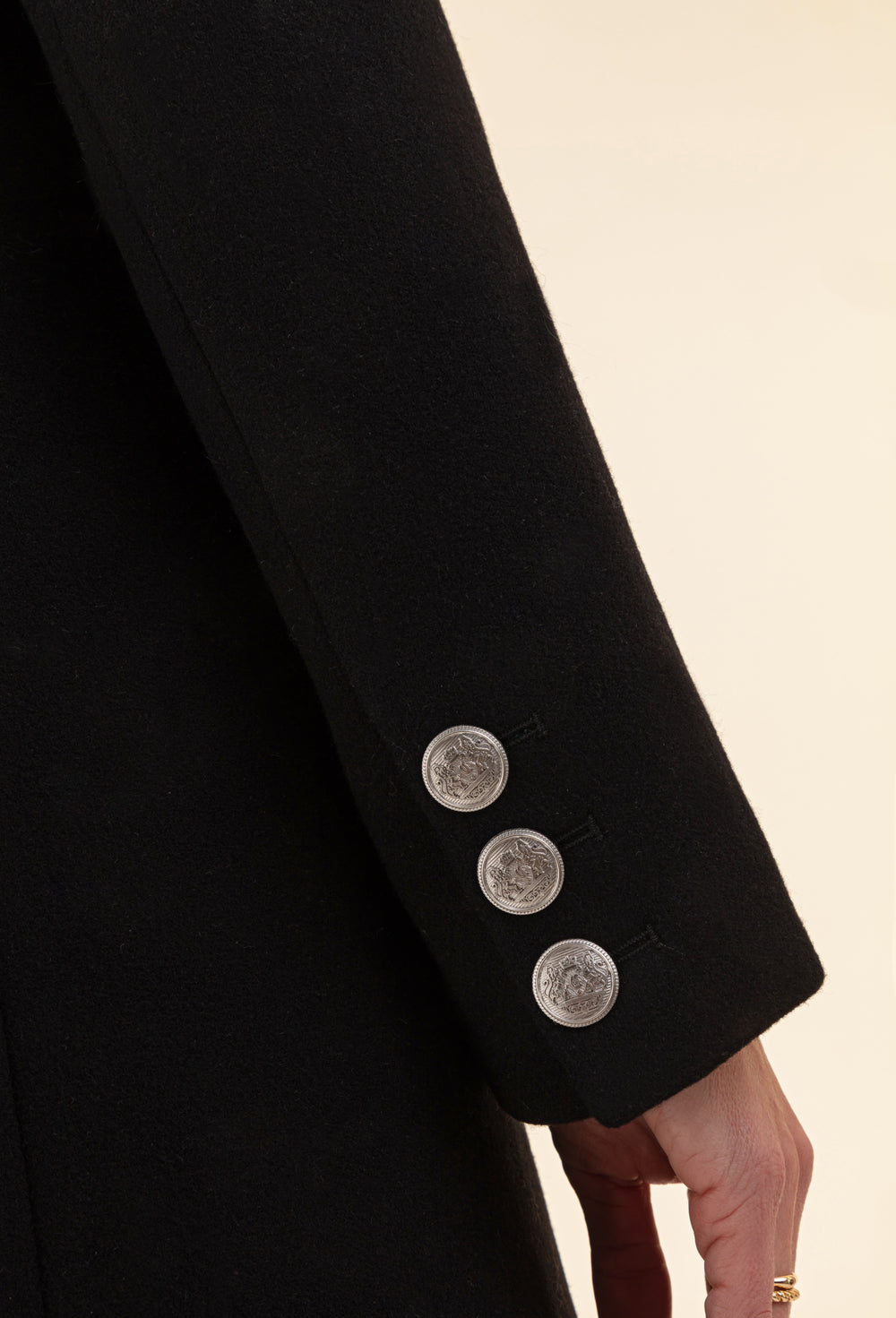 Manteau Heater noir en laine 5