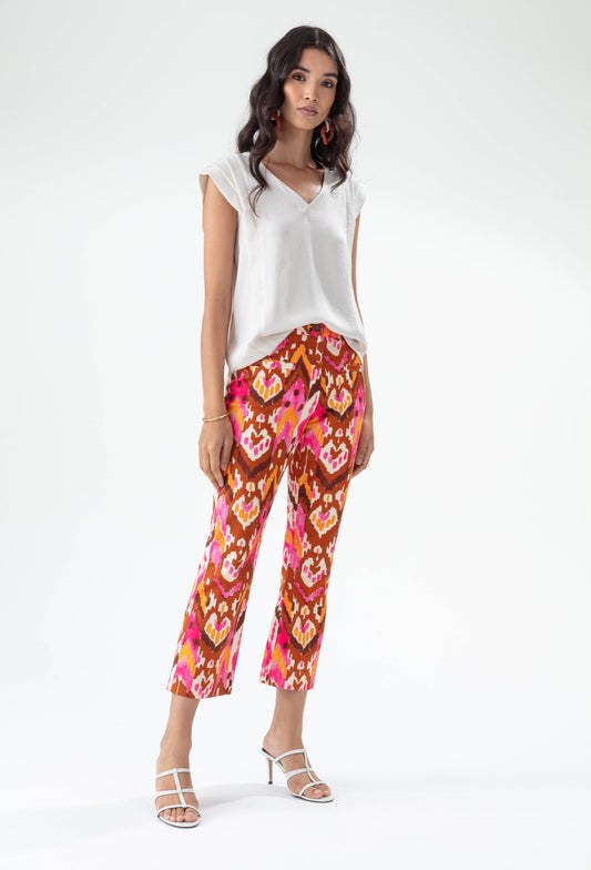 Pantalon Bengale coupe bootcut imprimé ikat 6
