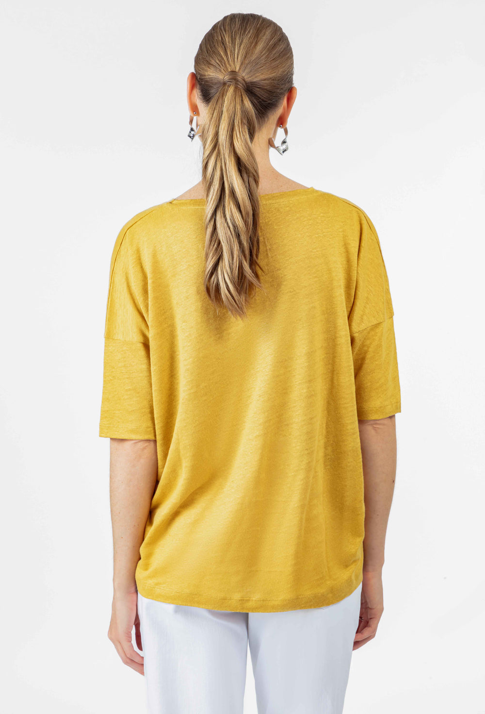 T-shirt Lazare en lin ocre 3