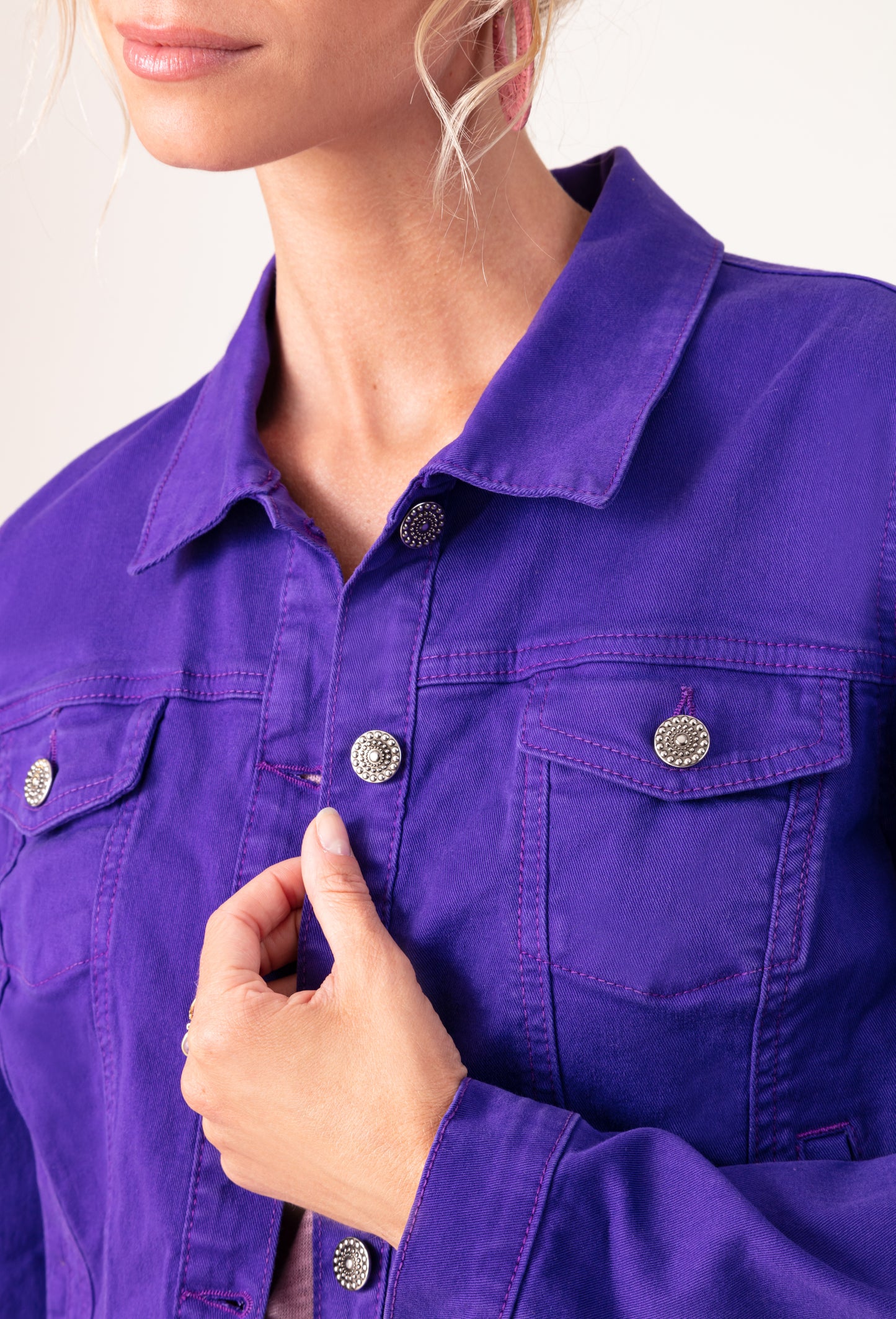 Blouson Pablo violet en coton 3