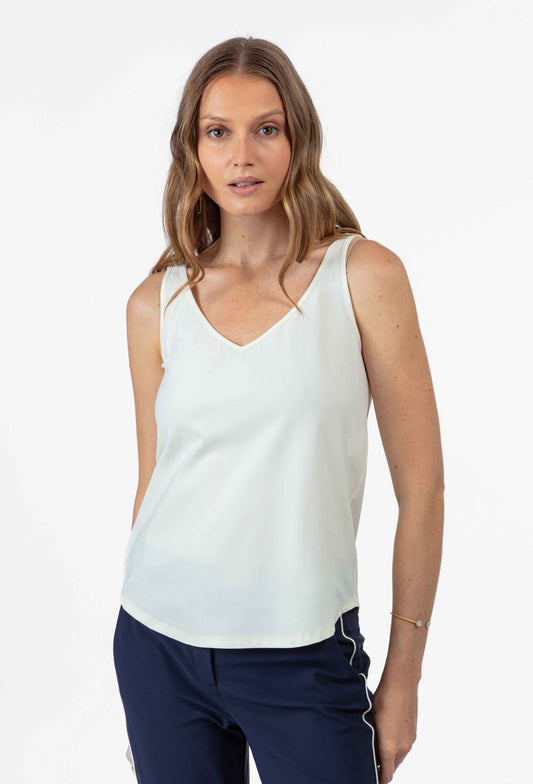 Débardeur Valois en jersey technique vanille 1