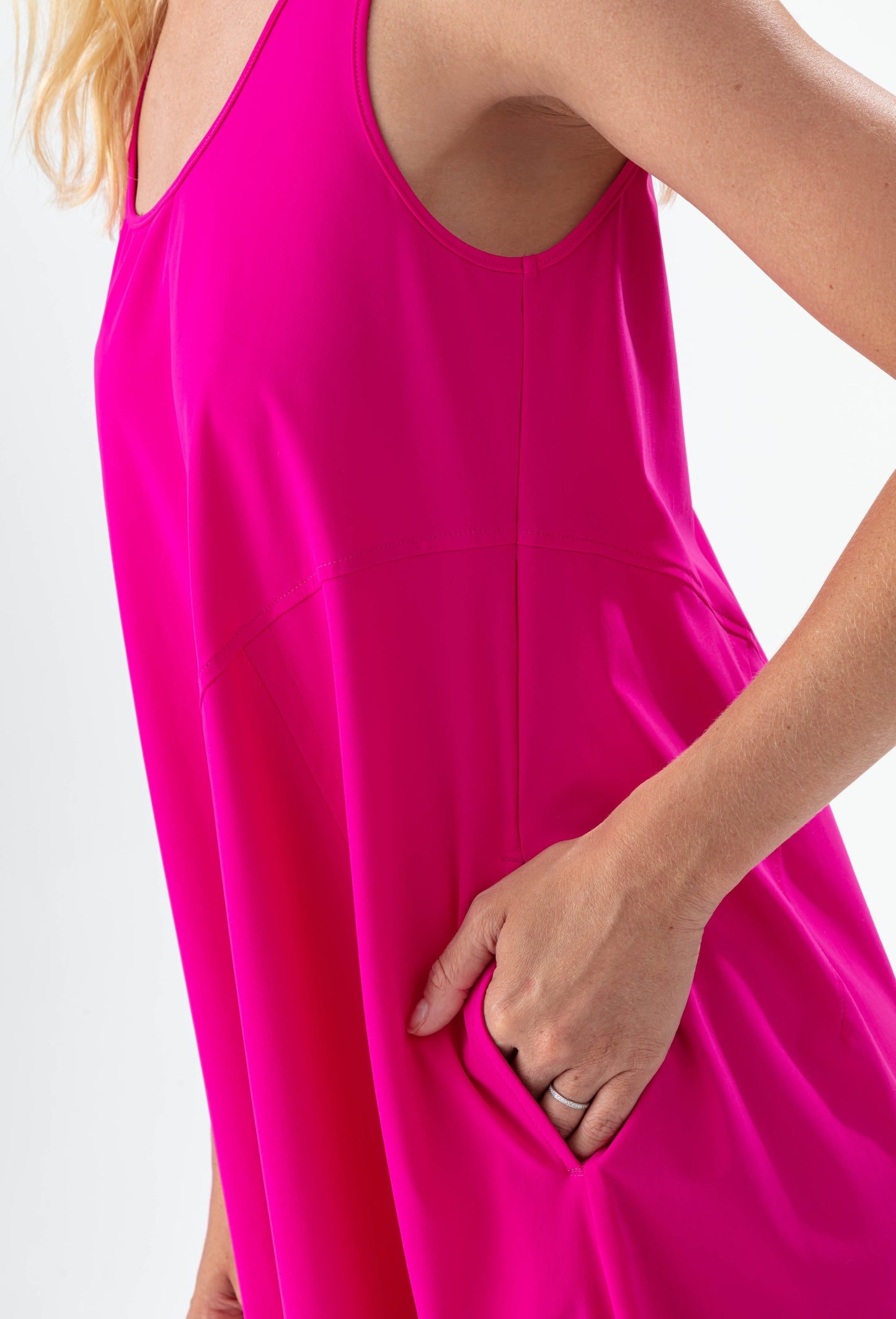 Robe Météor fuchsia en jersey technique 2