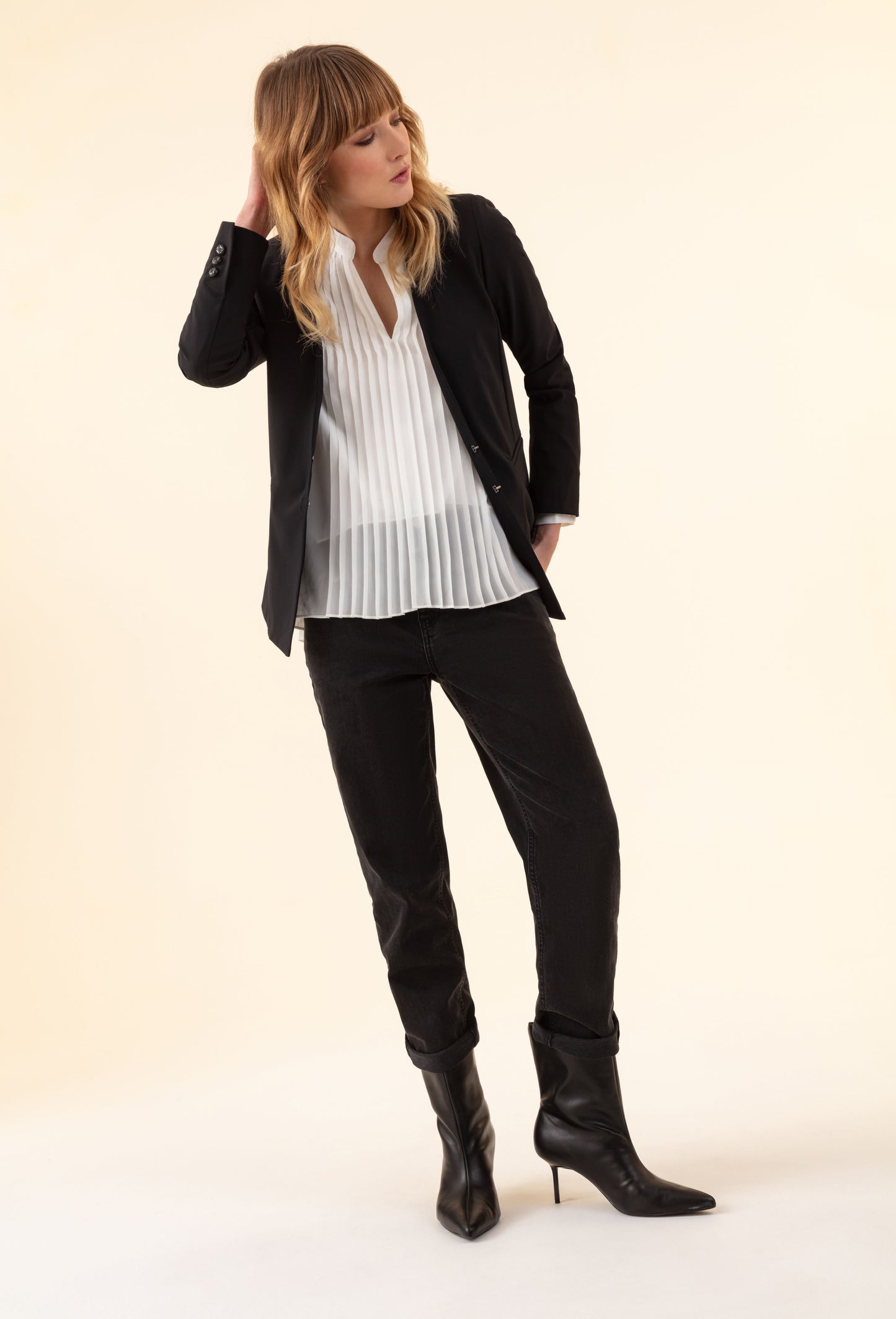 Blouse plissée Bobby blanche 5