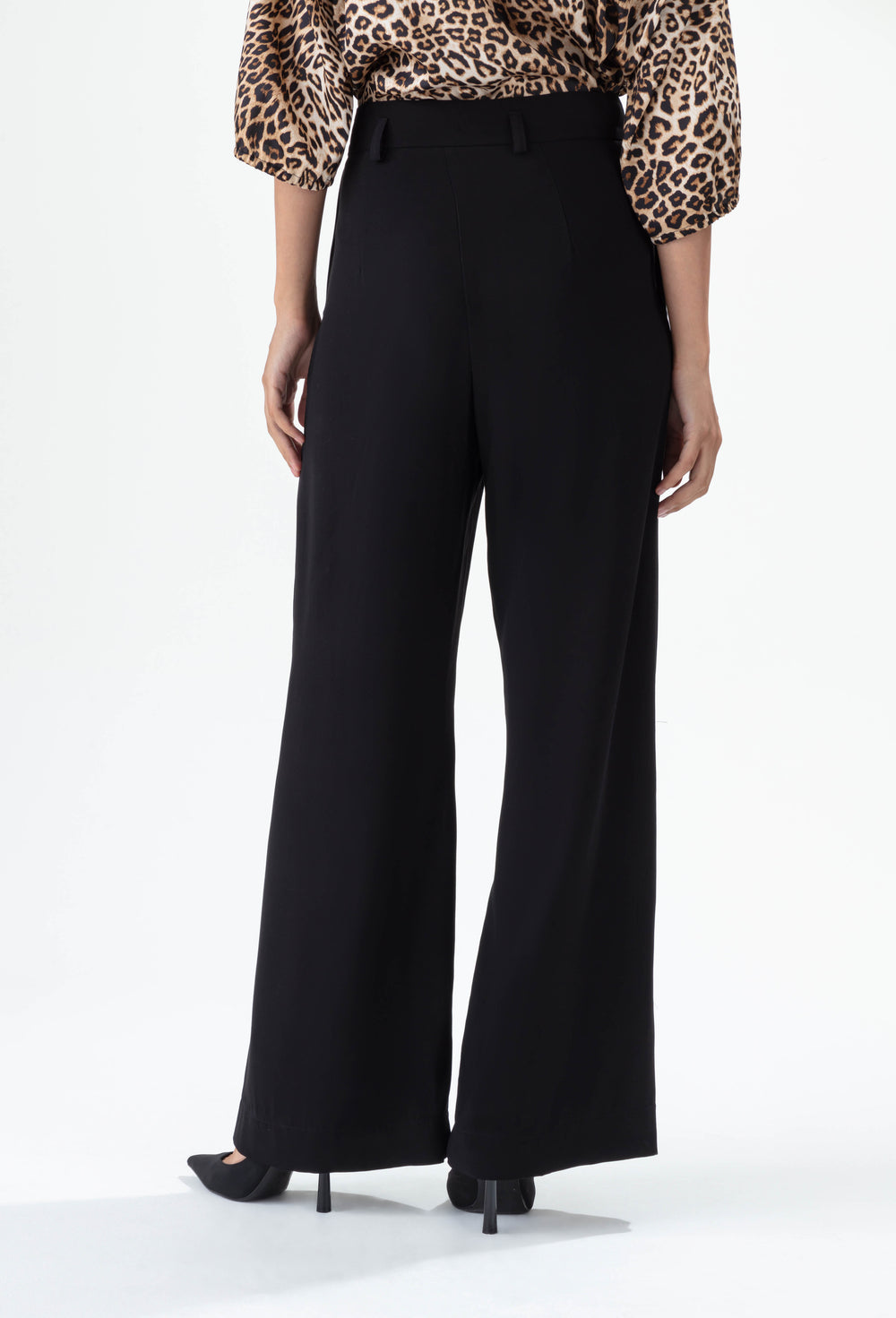Pantalon Fauve noir coupe wide 3