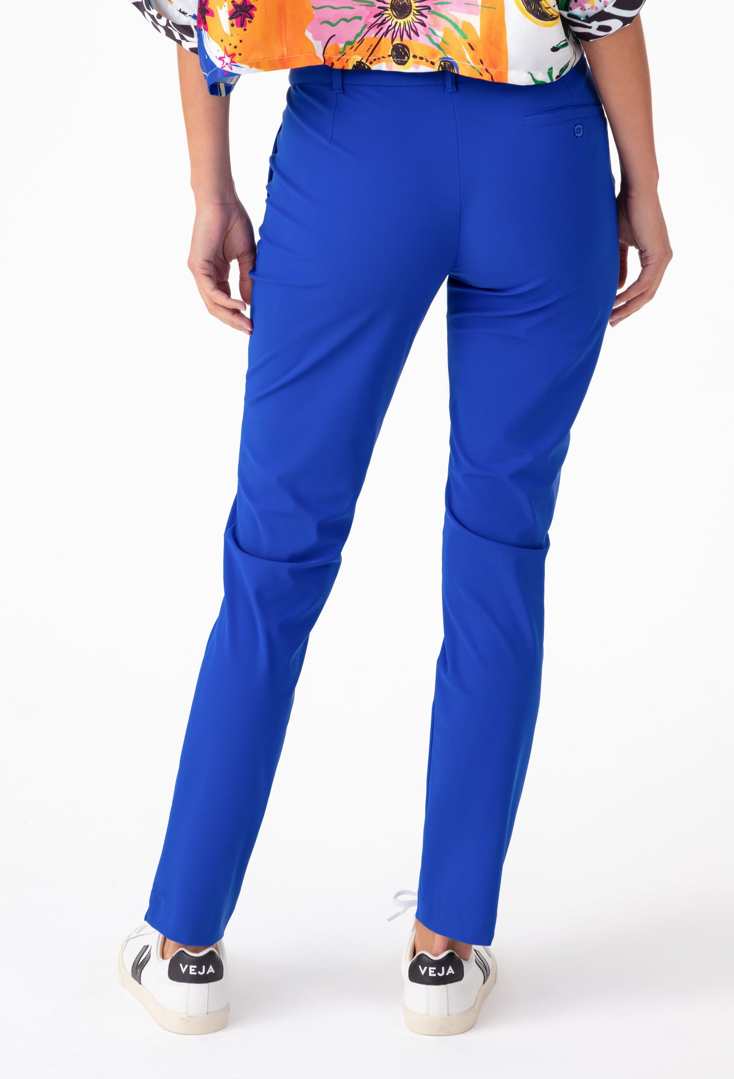 Pantalon Pony bleu cobalt en jersey technique 4