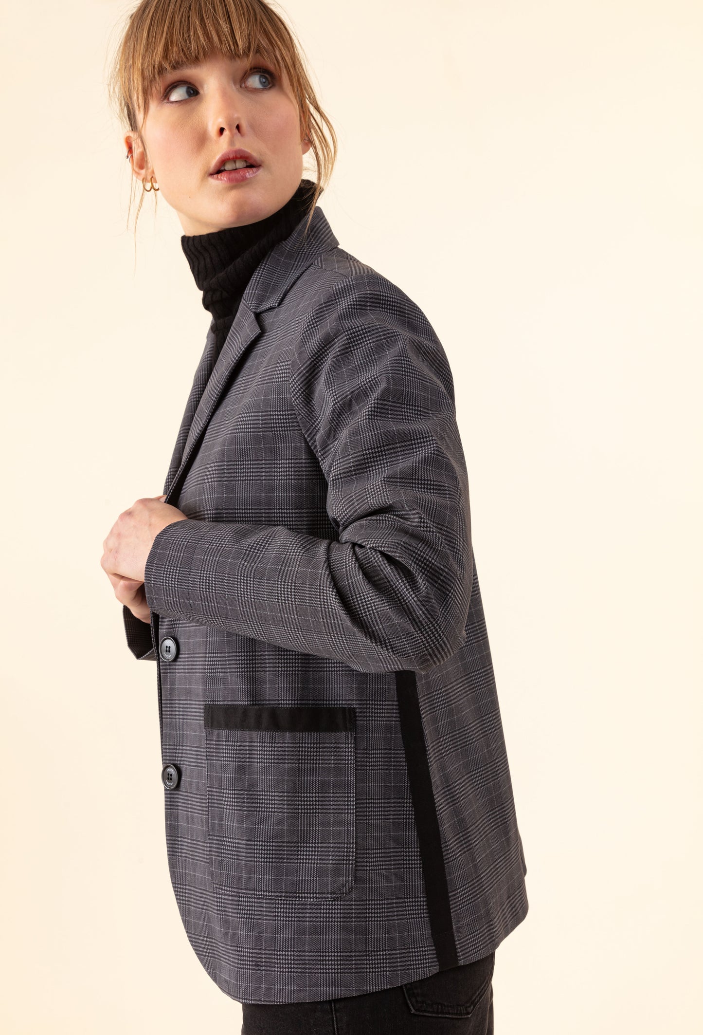 Veste Diego en jersey technique imprimé Prince de Galles 4