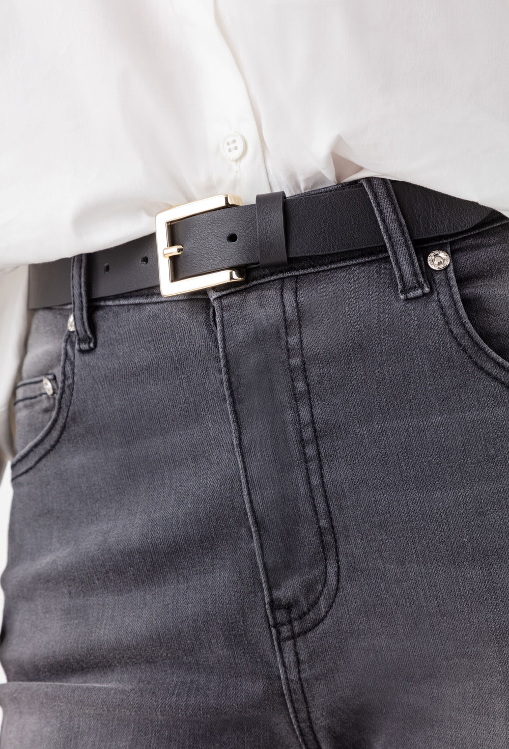 Ceinture Milo noir en cuir 5