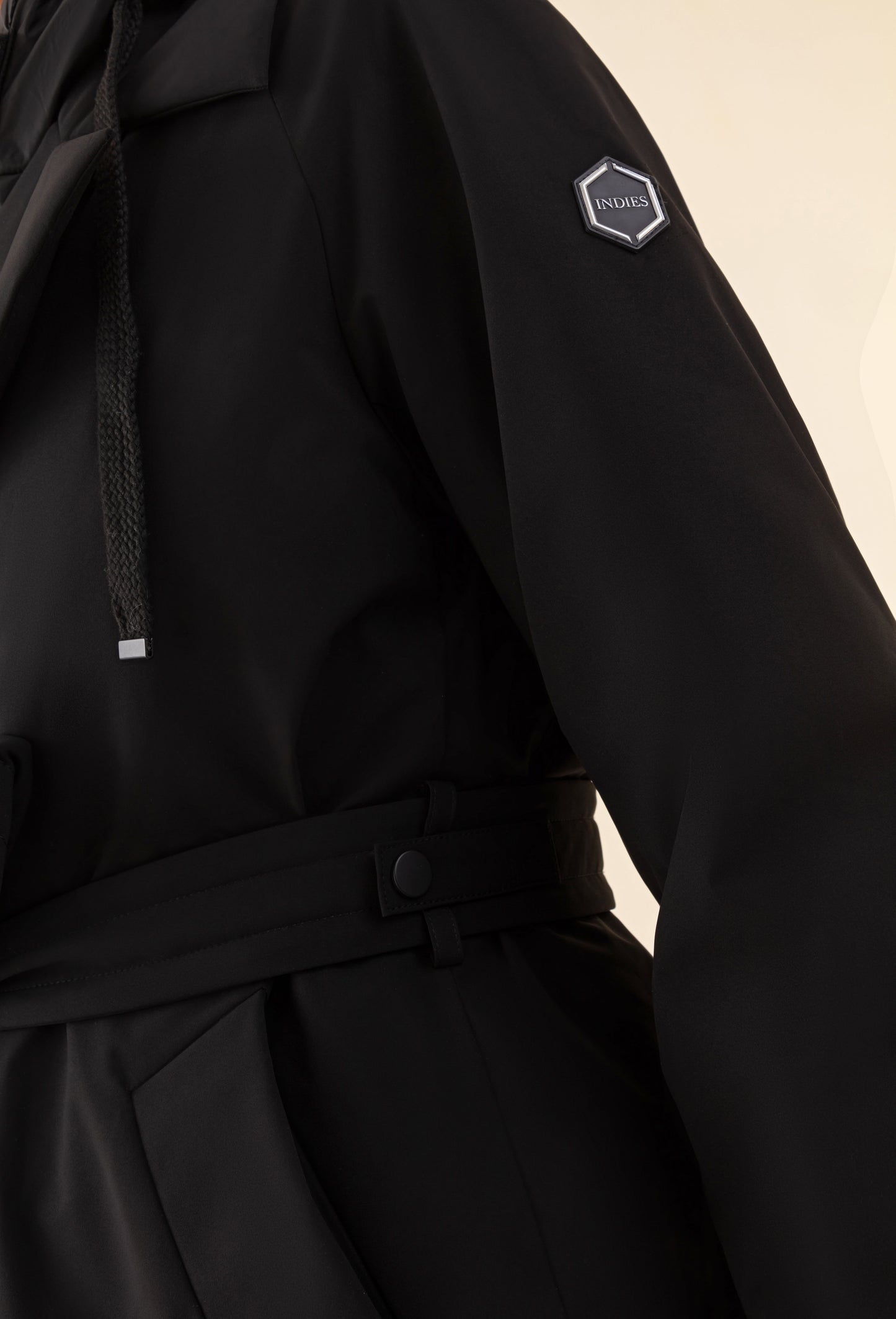 Manteau long style parka Vilma noir 4