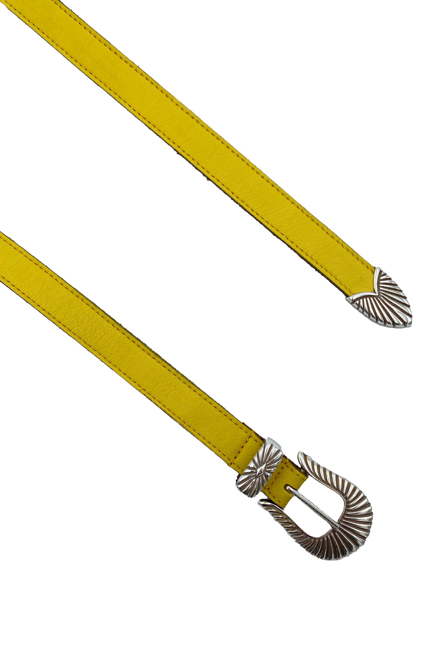 Ceinture Cheyenne en cuir jaune 1
