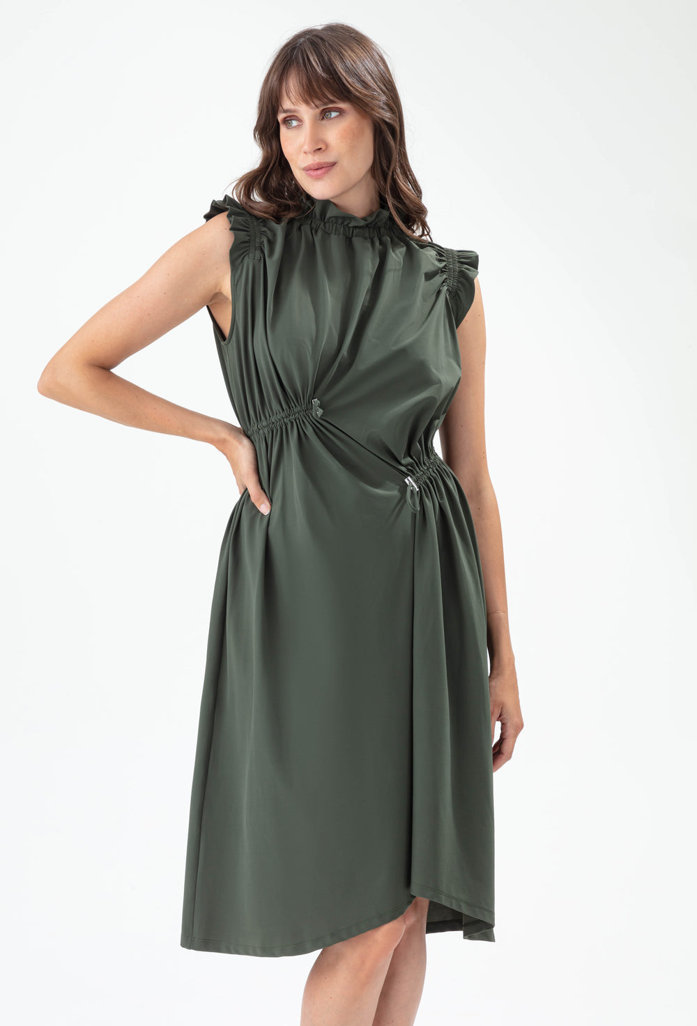 Robe Eta kaki en jersey technique 5