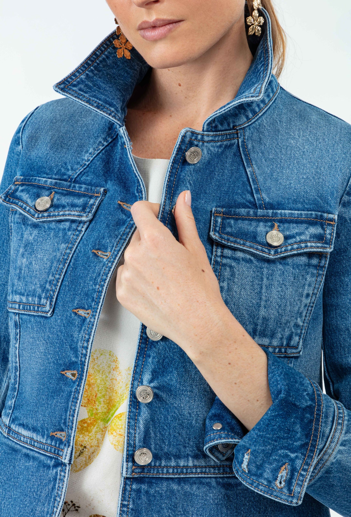 Veste Cassio en jean bleu 2