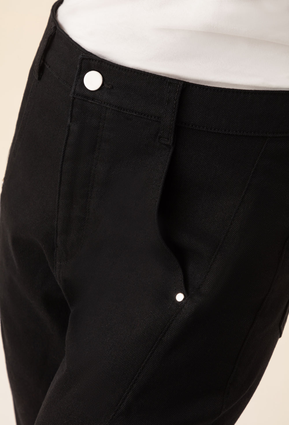 Jean Paule noir coupe droite en coton 4