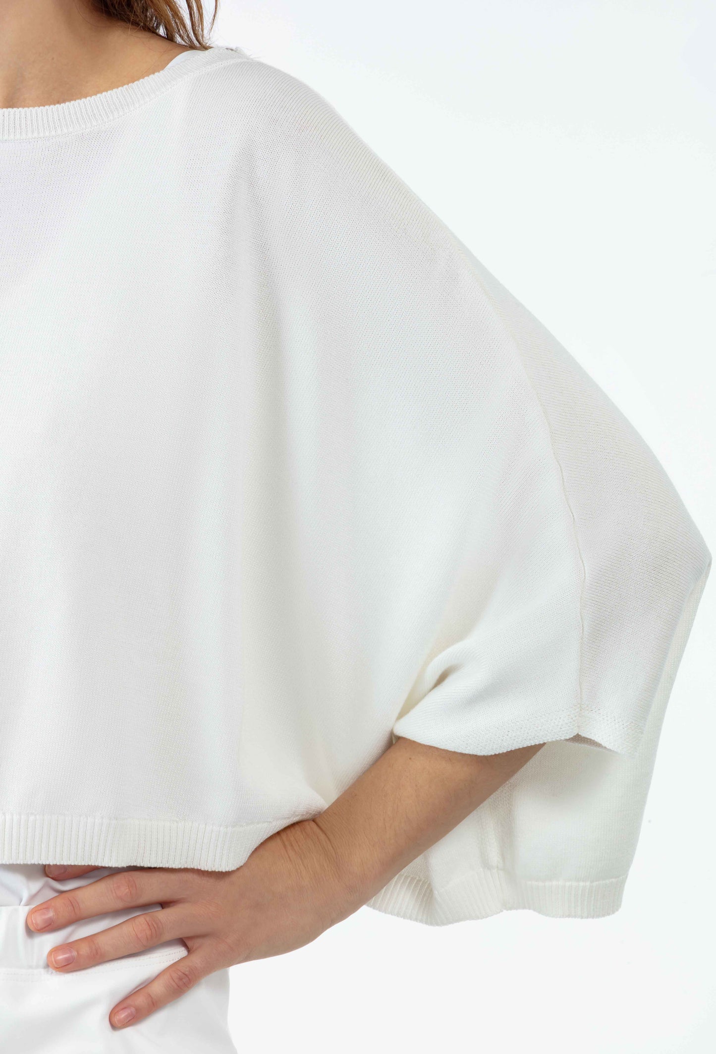 Pull oversize Flora blanc 2