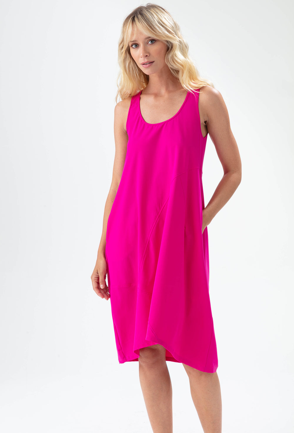 Robe Météor fuchsia en jersey technique 1