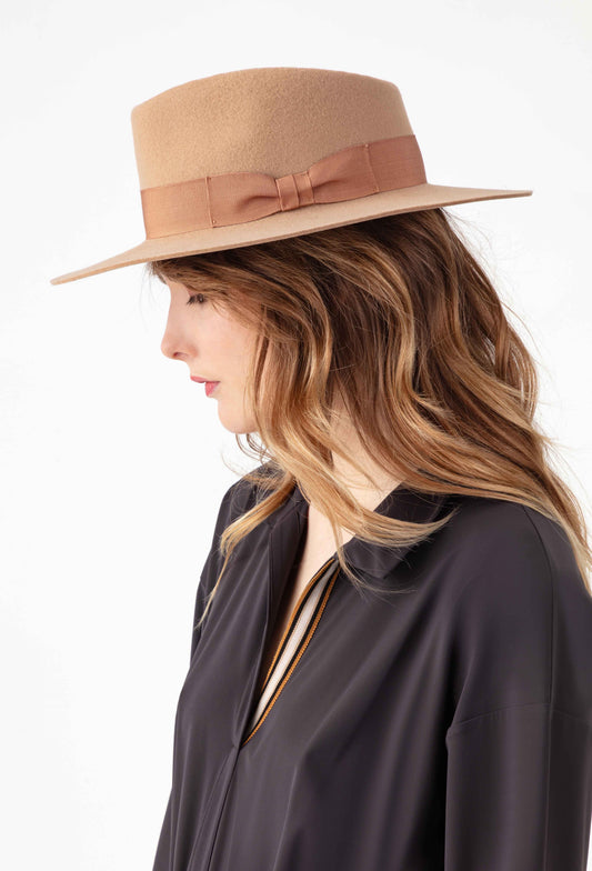 Chapeau en feutre Blake beige 1