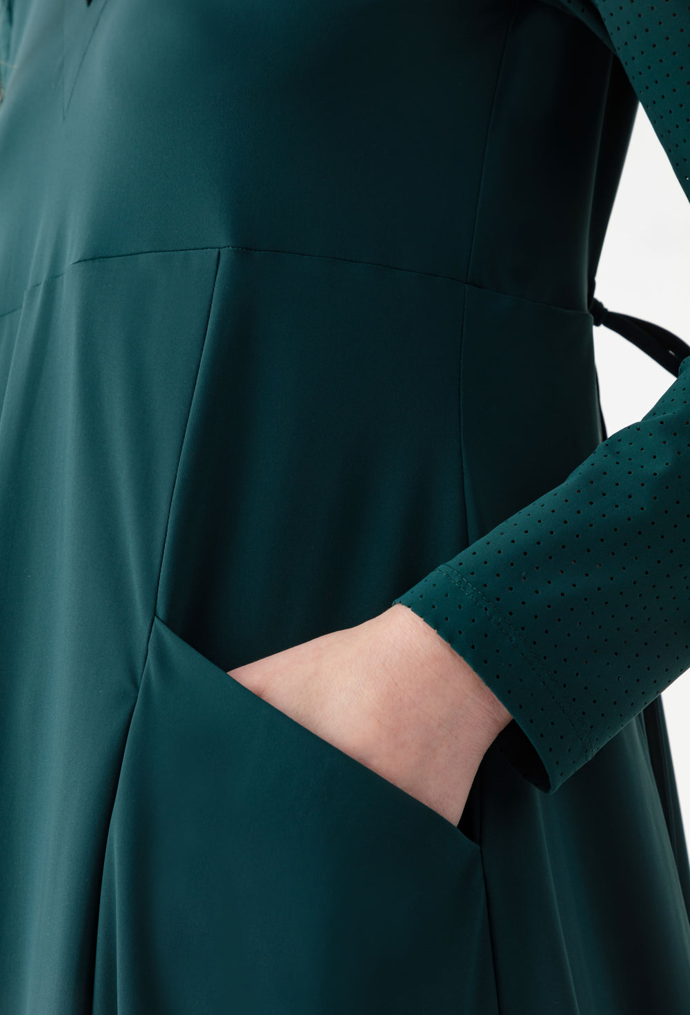 Robe Meora en jersey technique vert émeraude 3