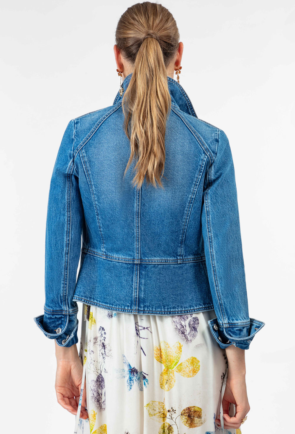 Veste Cassio en jean bleu 3