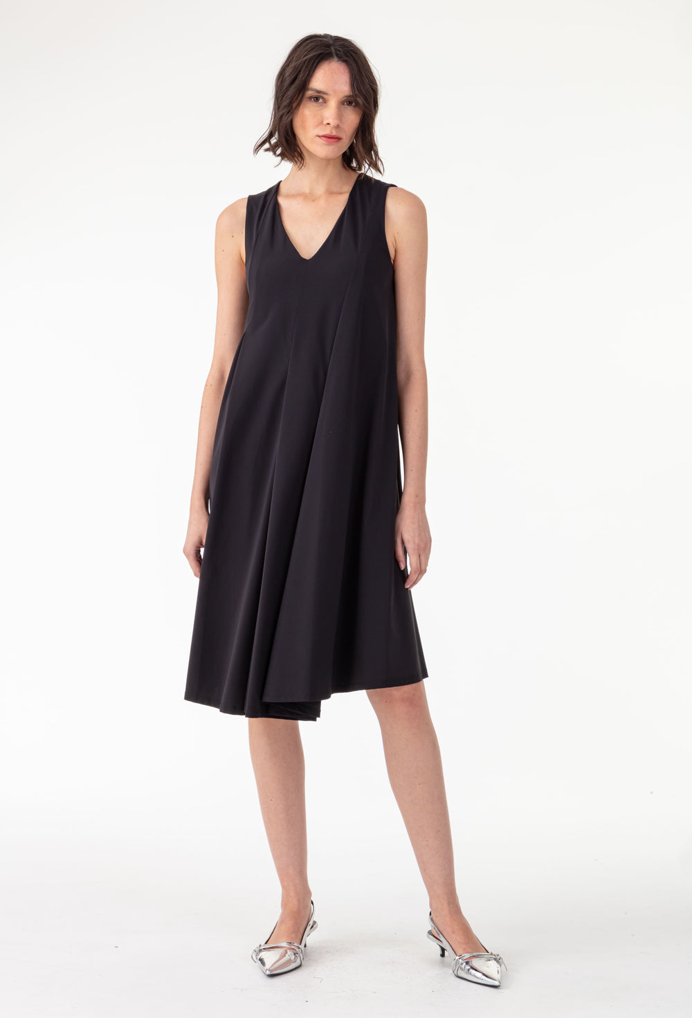 Robe Sirene en jersey technique noire 1